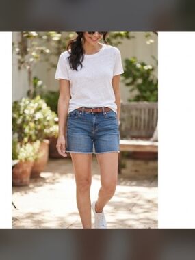 Seven7 Weekend Denim Distressed Raw Hem Jean Shorts, 6